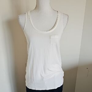 WHBM Women's White Sleeveless Top